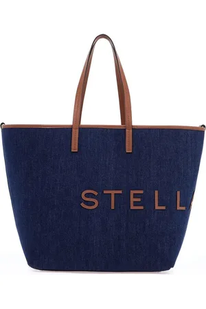 Stella McCartney Denim tote bag with logo branding - OS