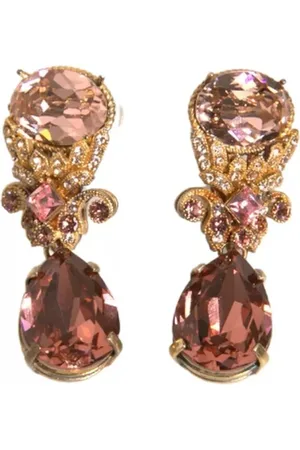 Dolce & Gabbana 925 Sterling Silver Crystal Jewelry Dangling Brooch