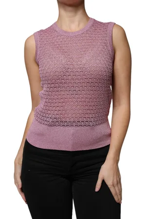 Dolce & Gabbana Mesh See Through Sleeveless Tank Top - IT44 | L