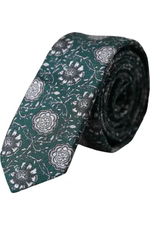 Dolce & Gabbana Floral Print Silk Adjustable Men Tie