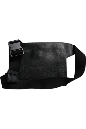 Dolce & Gabbana Black Calfskin Leather Messenger Crossbody Bag