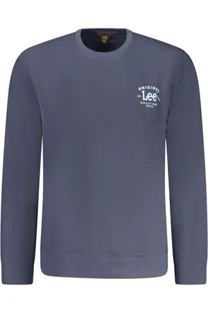 Lee Blue Cotton Men Sweater - S