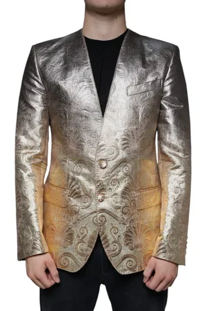 Dolce & Gabbana Jacquard Single Breasted Dress Blazer - IT50 | L
