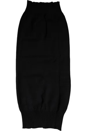 Dolce & Gabbana Black Cashmere Knitted Neck Warmer Foulard Scarf
