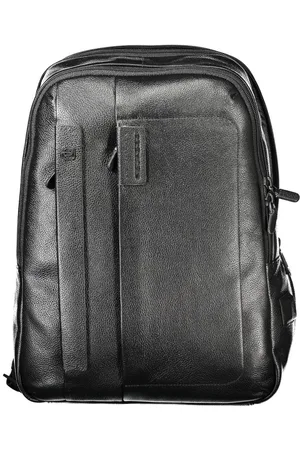 Piquadro Black Leather Men Backpack