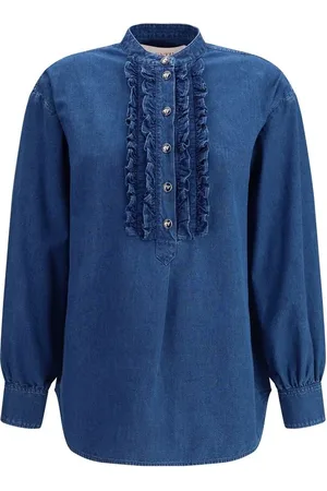 VALENTINO Ruffle denim Shirts - IT42 | L