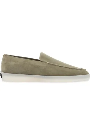 FEAR OF GOD Minimalist suede loafer in sage with rubber sole - 40