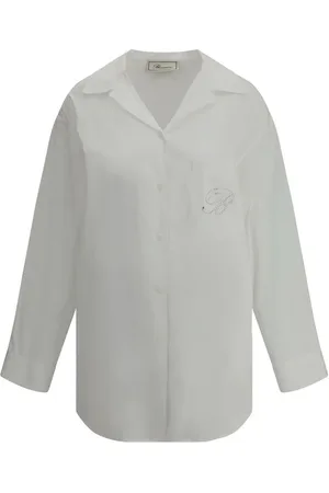 BLUMARINE Shirt with strassed logo - IT38 | S