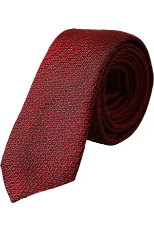 Dolce & Gabbana Patterned 100% Silk Adjustable Men Tie