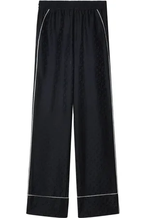 OFF-WHITE OFF WHITE straight-leg pyjama-inspired trousers - 42