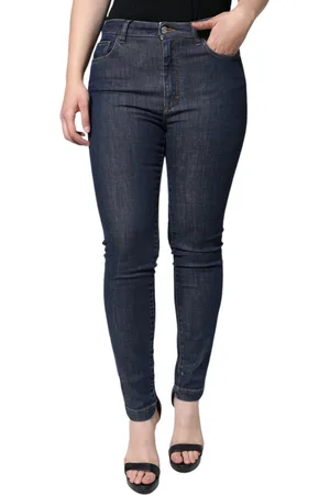Dolce & Gabbana Dark QUEEN Cotton Skinny Denim Jeans - IT42|M