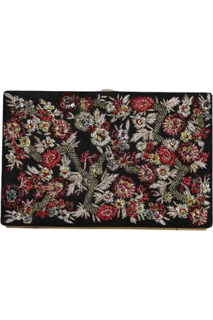 Dolce & Gabbana Floral Gold Frame Clutch Evening Purse Bag