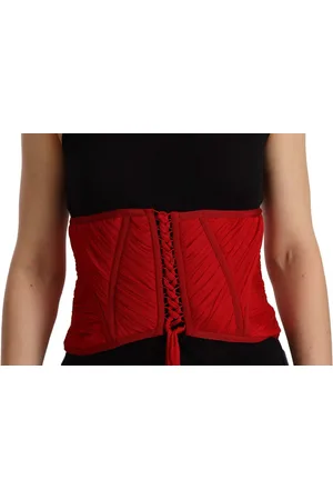 Dolce & Gabbana Elegant Silk Corset Belt Top - IT36 | XS