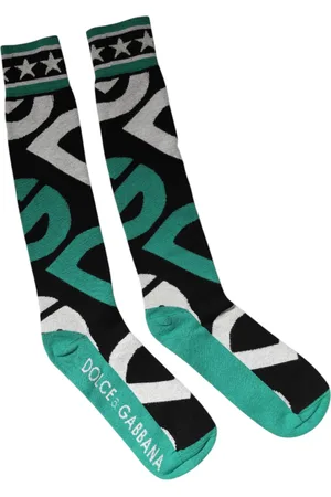 Dolce & Gabbana Multicolor Cotton Stretch Over Calf Socks - M