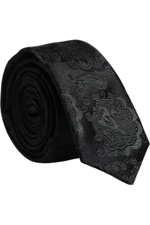 Dolce & Gabbana Dark Floral Silk Adjustable Necktie Tie