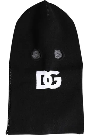 Dolce & Gabbana Black Cashmere Knitted Ski Mask Balaclava Hat