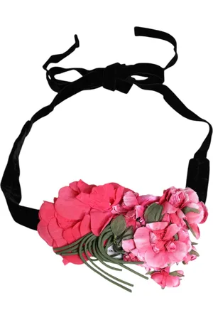 Dolce & Gabbana Multicolor Floral Applique Detail Tie Belt - IT40|S