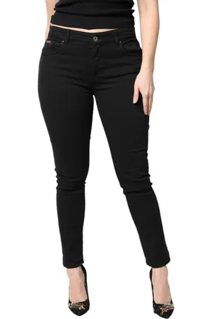 Dolce & Gabbana Black Cotton Mid Waisted Skinny Denim Jeans - IT44 | L
