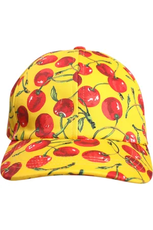 Dolce & Gabbana Yellow Cotton Printed 6 Panels Baseball Cap - 58 cm|M