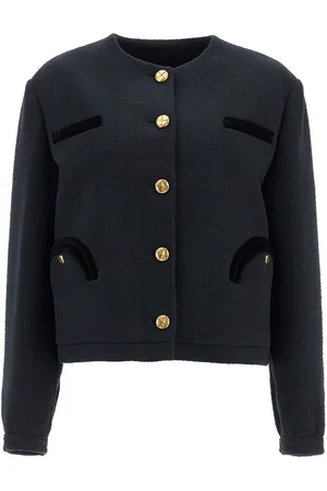Blazé Milano Cropped cotton bolero with golden buttons - 2