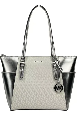 Michael Kors Charlotte Large Leather Top Zip Tote Bag Purse