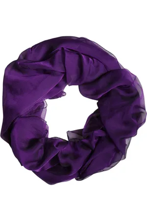 Dolce & Gabbana Purple Silk Rectangle Wrap Shawl Scarf