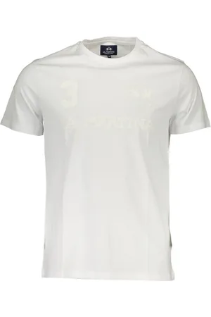 La Martina White Cotton Men T-Shirt - S