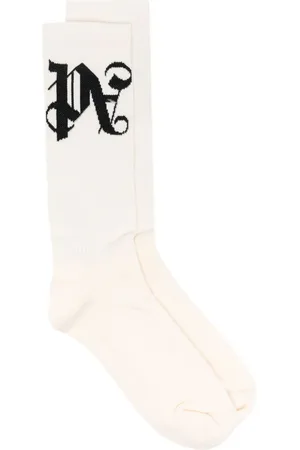 Palm Angels Monogram-jacquard socks - L-XL