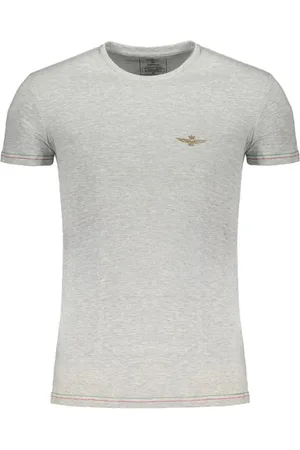 Aeronautica Militare Gray Cotton T-Shirt - L