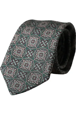 Dolce & Gabbana Patterned 100% Silk Adjustable Men Tie