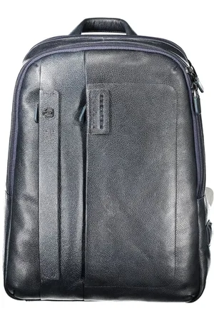 Piquadro Blue Leather Men Backpack