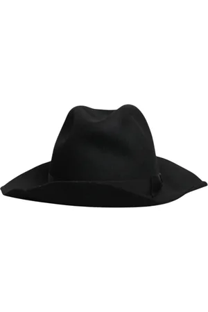Dolce & Gabbana Black Wide Brim Trilby Fedora Hat - 57 cm|S