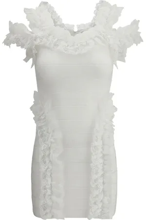 Self-Portrait Knit Ruffle Mini Dress - 6