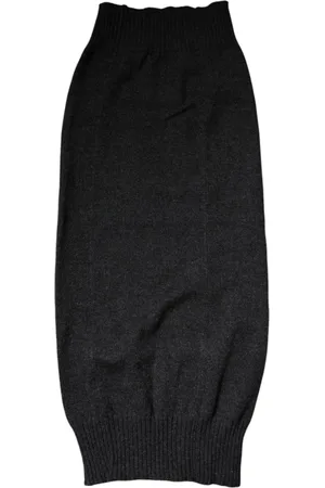 Dolce & Gabbana Black Cashmere Knitted Neck Warmer Foulard Scarf