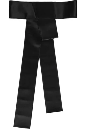 Dolce & Gabbana Black Satin Wide Waist Belt - IT36|XXS