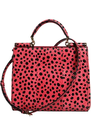 Dolce & Gabbana Pink Exotic Leather Top Handle Tote Crossbody Bag