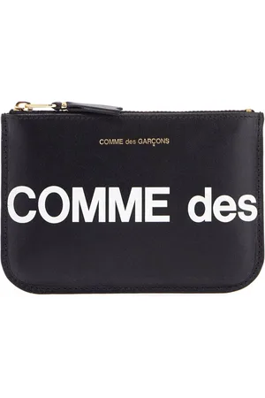 Comme des Garçons Leather wallet with zip and large logo - OS