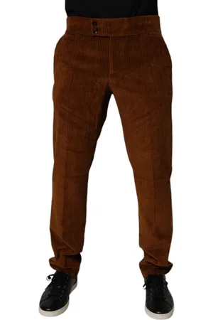 Dolce & Gabbana Dark Brown Corduroy Cotton Skinny Denim Jeans - IT48 | M