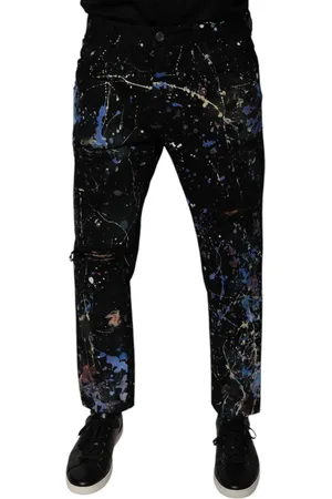 Dolce & Gabbana Color Splash Cotton Skinny Denim Jeans - IT48 | M