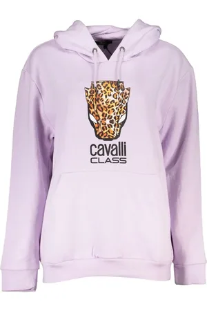 Roberto Cavalli Purple Cotton Sweater - L