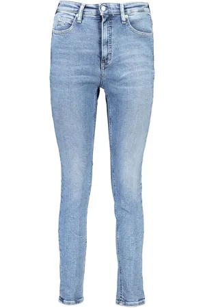Calvin Klein Blue Cotton Women High Rise Skinny Jean - W25 | L30