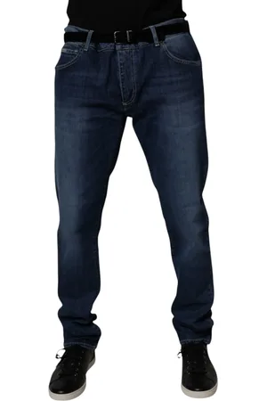 Dolce & Gabbana Washed Cotton Stretch Skinny Denim Jeans - IT56 | XXL
