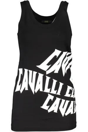 Roberto Cavalli Black Cotton Women Top - XS