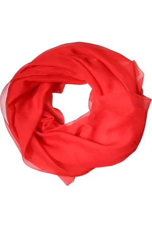 Dolce & Gabbana Red Silk Rectangle Women Wrap Shawl Scarf