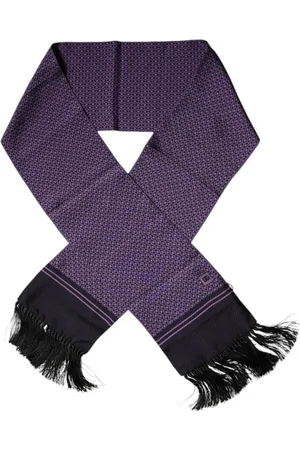 Dolce & Gabbana Fantasy Silk Fringes Neck Wrap Scarf
