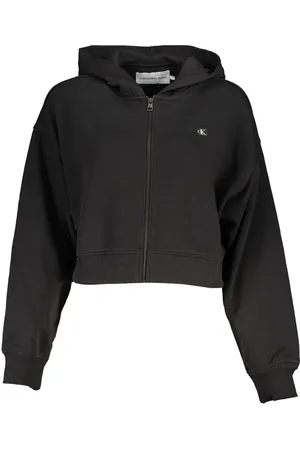 Calvin Klein Chic Hooded Sweatshirt in Timeless Black - L