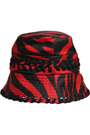 Dolce & Gabbana Black Red Stripe Polyester Wide Brim Bucket Hat - 57 cm|S