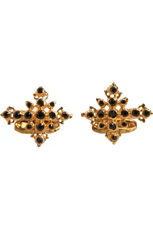 Dolce & Gabbana Tone Brass Cross Crystal Cufflink