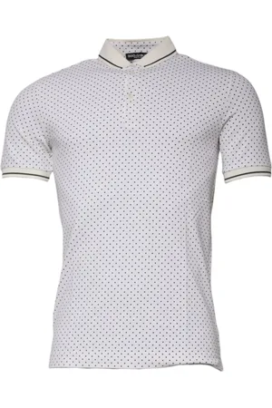Dolce & Gabbana Polka Dot Cotton Collared Polo T-shirt - IT44 | XS