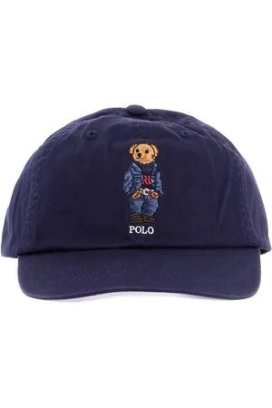 Ralph Lauren Navy cotton hat with bear embroidery - OS
